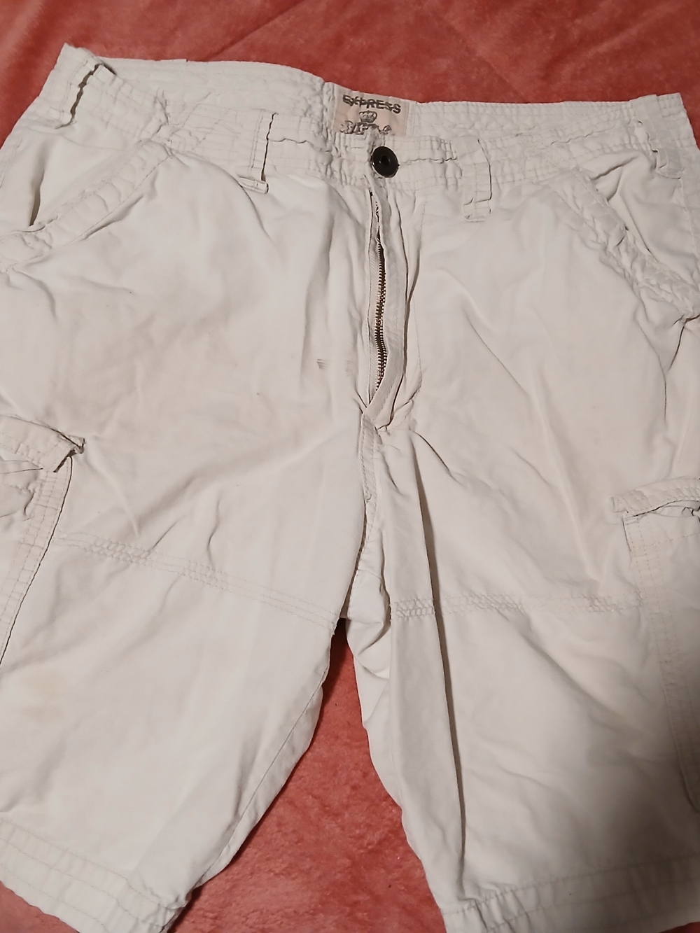 Express Vintage White Men's Cargo Shorts